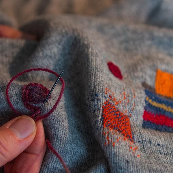 Visible Mending / Darning: sichtbar stopfen